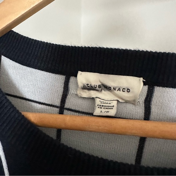 Club Monaco Windowpane Crewneck Sweater - Picture 4 of 4